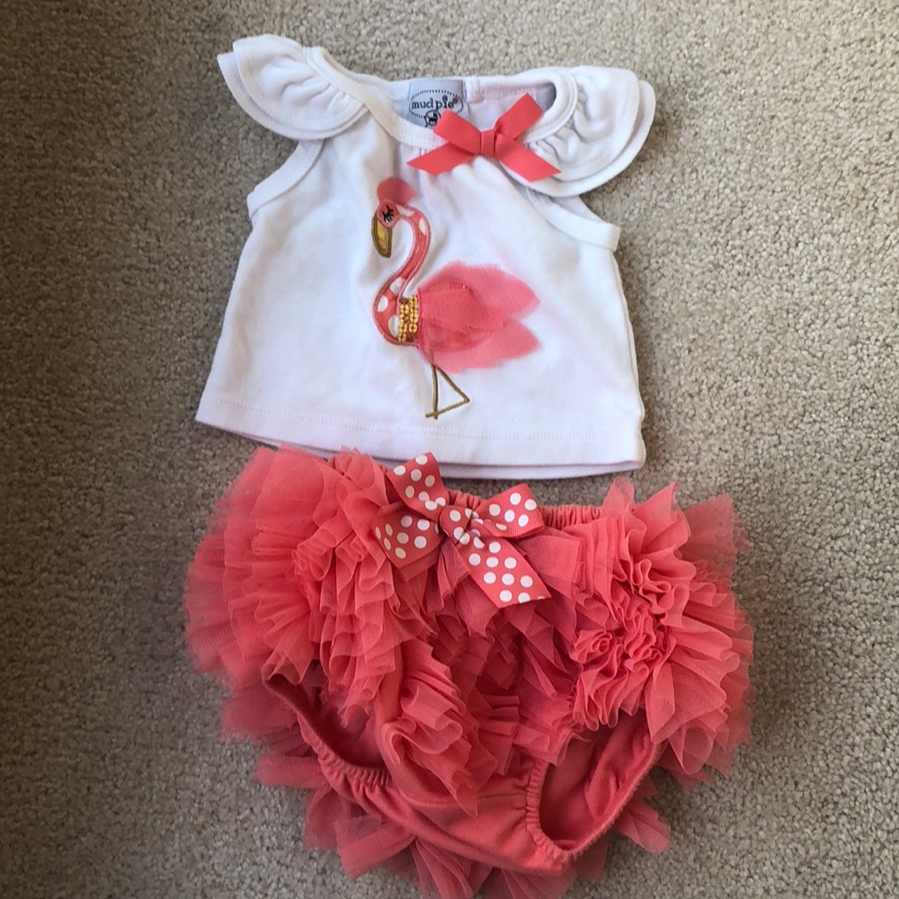 Mud Pie Baby Flamingo Outfit